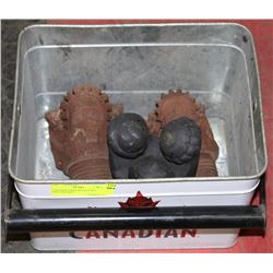CANADIAN BEER BUCKET W/3 DRILLING BITS