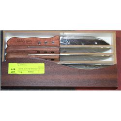 DECORATIVE BOX W/6 NEW WOOD HANDLE