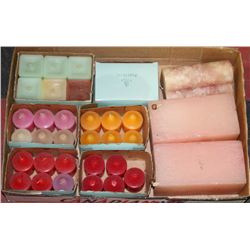 FLAT W/36 PARTYLITE VOTIVE CANDLES &