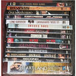 BUNDLE OF 14 WAR & WESTERN DVD MOVIES