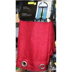 SET OF 4 DRAPERY PANELS (EACH IS 54 X 86) - RED