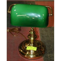 BANKERS LAMP WITH  GREEN SHADE