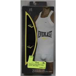 EVERLAST 2 PACK MENS TANKS- BLACK - SIZE LARGE