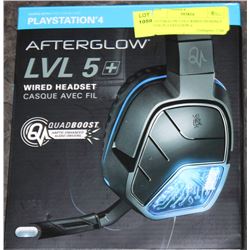AFTERGLOW LVL5 WIRED HEADSET FOR PLAYSTATION 4