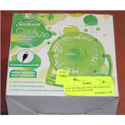 NEW SUNBEAM COOL ME PERSONAL FAN ,PLUGS INTO USB