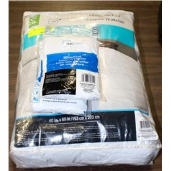 MAINSTAYS MATTRESS PAD COVER WITH 2 PILLOW CASES