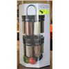 Image 1 : NEW OLD THOMPSON 16-JAR FILLED SPICE RACK