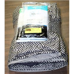 MAINSTAYS 4PC DOUBLE SHEET SET ,BLACK COLOUR,FITS