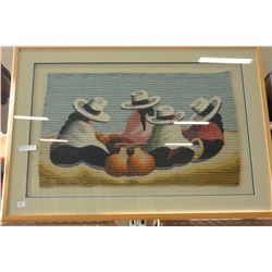 FRAMED MEXICAN CARPET