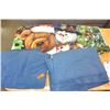 Image 1 : FOUR NEW THROW BLANKETS ( 2 BLUE AND 2 XMAS)