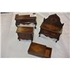 Image 1 : FOUR INLAID HAND MADE DOLL HOUSE FURNITURE PIECES