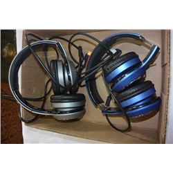 2 PAIR OF HEADPHONES