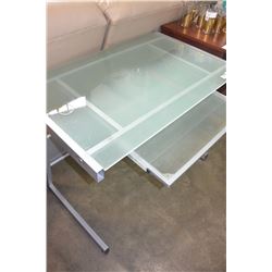 MODERN GLASS TOP DESK