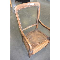 COMMODE CHAIR (NEEDS BACK)