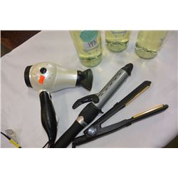 HAIR STRAIGHTENER, CURLER BLOWDRIER AND