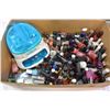 Image 1 : BOX FULL OF ASSORTED NAIL POLISH AND MANICURE STATION