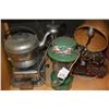 Image 2 : LOT OF VINTAGE LANTERNS AND TOASTER AND KETTLE ETC
