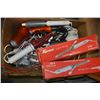 Image 1 : BOX OF BLOW DRYERS AND CURLING IRONS AND HOUSEHOLD