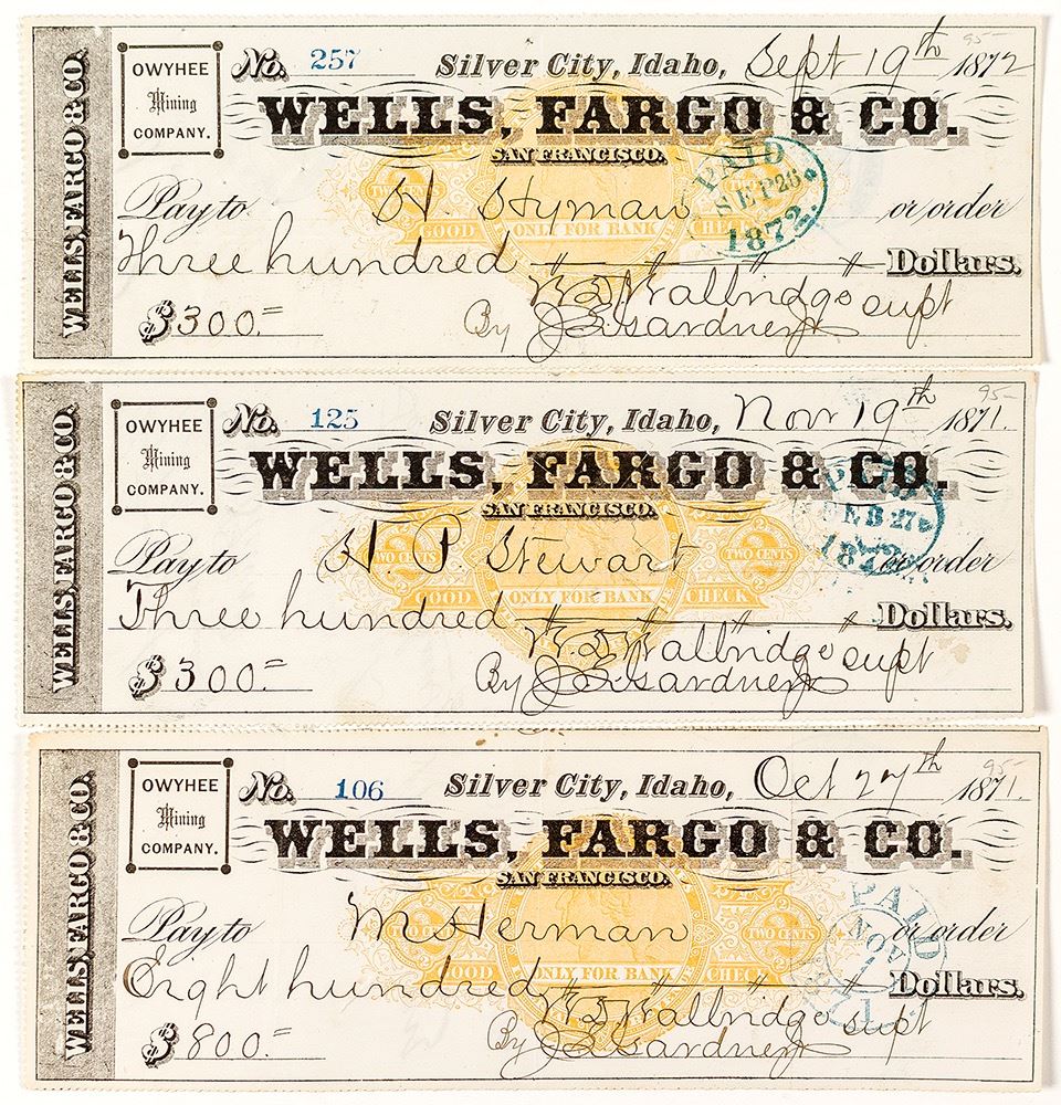 Wells, Fargo & Co. Checks