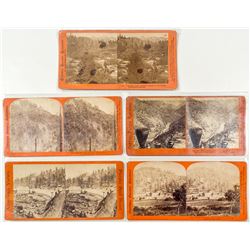 Five Central Pacific Railroad Stereoviews