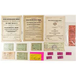 Nevada Railroad Ephemera
