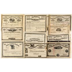 Pre-1900 Philadelphia Railroad Stock Collection