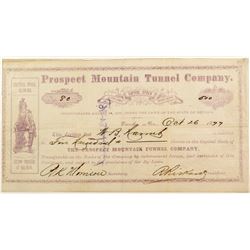 Prospect Mountain Tunnel Company Stock Certificate