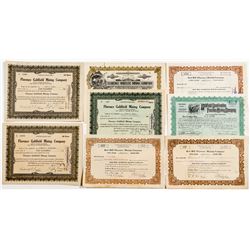 Goldfield, Florence and Combination Mining Stock Certificates