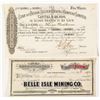 Image 1 : Two Mining Stock Certificates