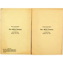 Annual Reports for Eden Mining Company w/ maps (Central America)
