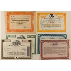 Auto. Stock Certificates Variety 1