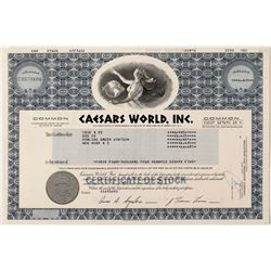 Caesars World Stock  Certificate