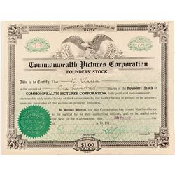 Commonwealth Pictures Corporation Stock Certificate