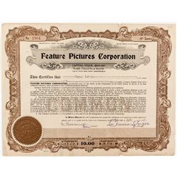 Feature Pictures Corporation Stock Certificate