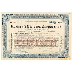 Reelcraft Pictures Corporation Stock Certificate
