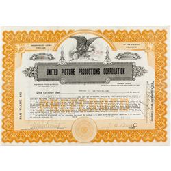 United Picture Productions Corporation Stock Certificate