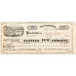 Peoples Ice Company Stock Certificate