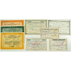 Mexico Telegraph & Telephone Stock Certificates Group