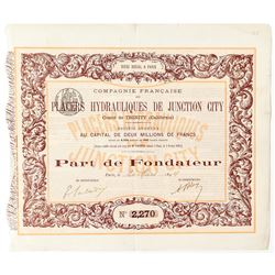 Placers Hydrauliques de Junction City Stock