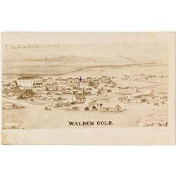 Sketching of the Town of Walden Postcard