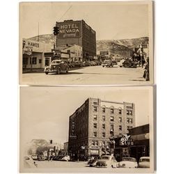 Two Downtown Ely Real Photo Postcards