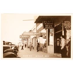 Wells Main Street Photo Postcard