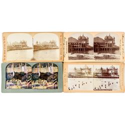 Four Saltair Stereoviews