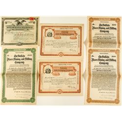 Colorado Placer Gold Mining Bonds & Stock Certificates