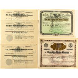 Coin Related Gold Mining Stock Certificates