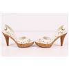 Image 3 : Authentic Louis Vuitton White Multicolor Monogram High Heels