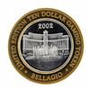 Image 2 : .999 Silver Bellagio Las Vegas Nevada $10 Casino Limited Edition Gaming Token