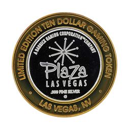 .999 Silver Plaza Las Vegas, NV $10 Casino Limited Edition Gaming Token