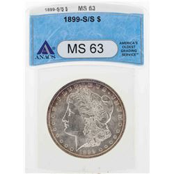 1899-S/S $1 Morgan Silver Dollar Coin ANACS MS63