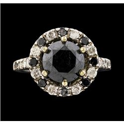 14KT White Gold 4.76ctw Black Diamond Ring